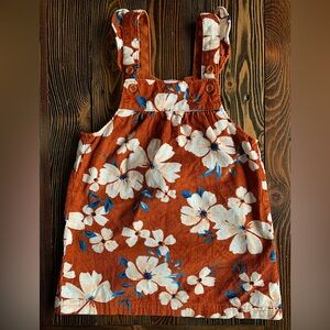CARTER’S • Girls corduroy floral jumper skirtall dress casual Easter 18 months